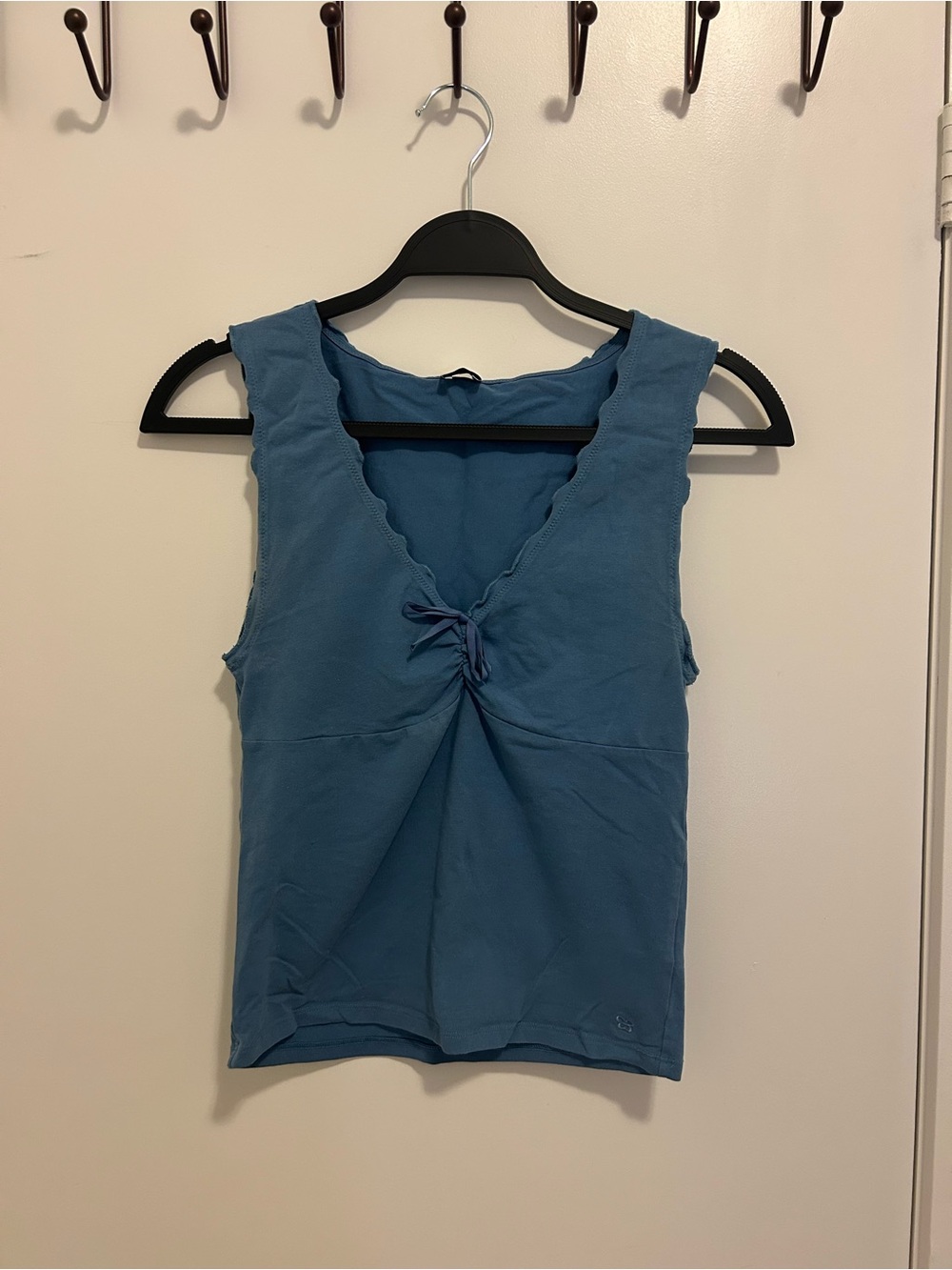 Aritzia Sunday Best Blue Knot Front Tank Top